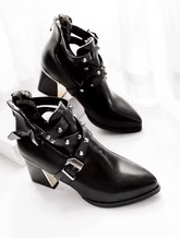 High Heels aus Leder mit Schnalle